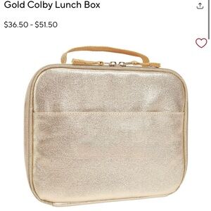 Pottery Barn Teen Gold Metallic Lunch Box